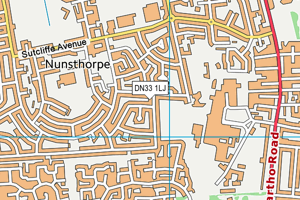 DN33 1LJ map - OS VectorMap District (Ordnance Survey)