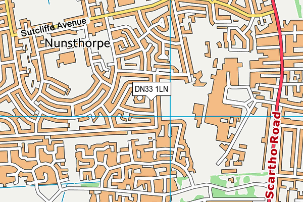 DN33 1LN map - OS VectorMap District (Ordnance Survey)