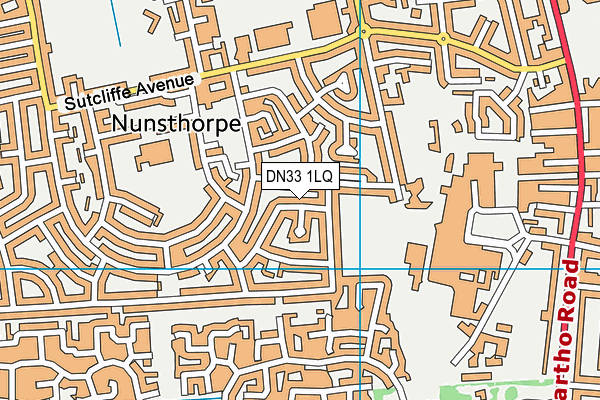 DN33 1LQ map - OS VectorMap District (Ordnance Survey)