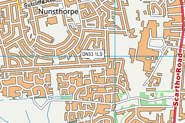 DN33 1LS map - OS VectorMap District (Ordnance Survey)