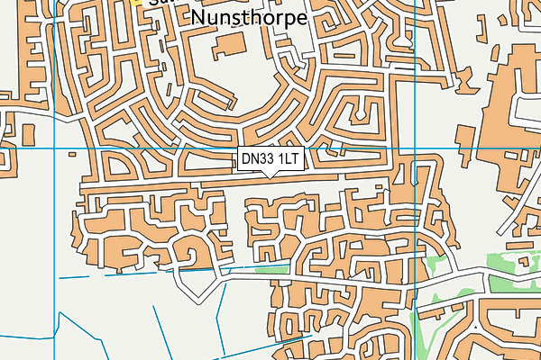DN33 1LT map - OS VectorMap District (Ordnance Survey)