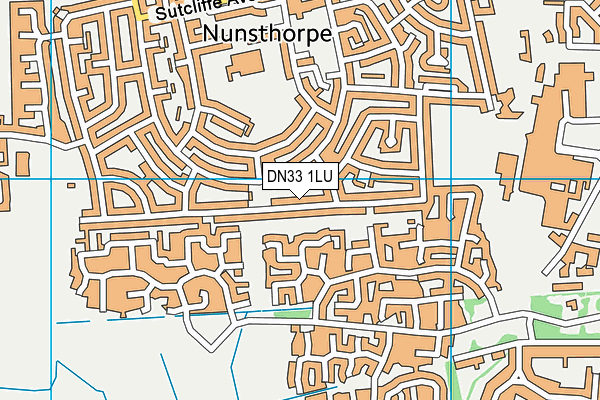 DN33 1LU map - OS VectorMap District (Ordnance Survey)