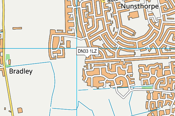 DN33 1LZ map - OS VectorMap District (Ordnance Survey)
