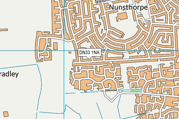 Scartho Top map (DN33 1NA) - OS VectorMap District (Ordnance Survey)