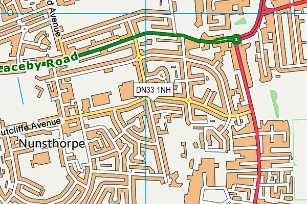 DN33 1NH map - OS VectorMap District (Ordnance Survey)