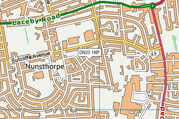 DN33 1NP map - OS VectorMap District (Ordnance Survey)