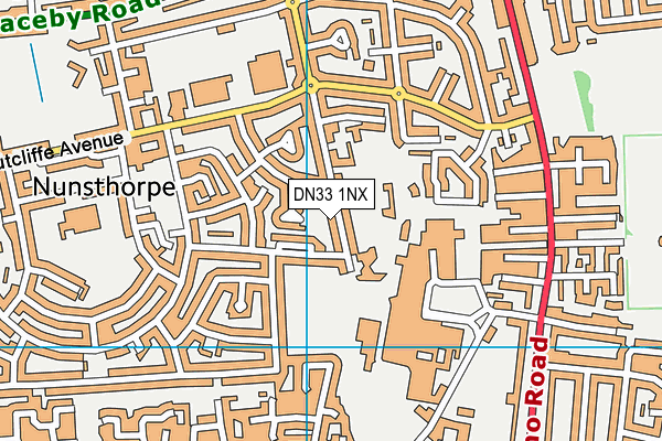 DN33 1NX map - OS VectorMap District (Ordnance Survey)