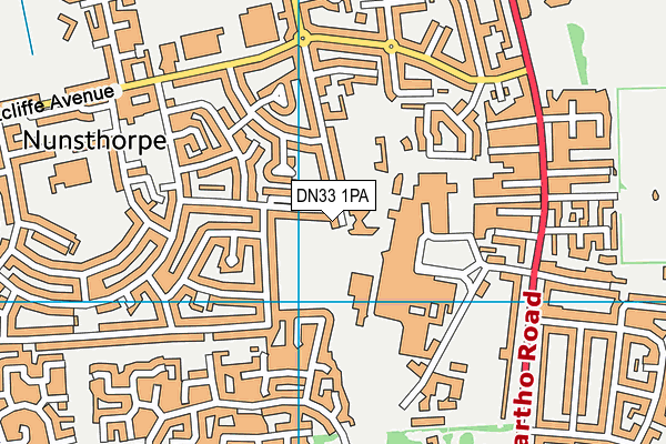 DN33 1PA map - OS VectorMap District (Ordnance Survey)