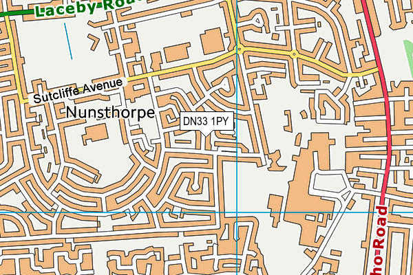 DN33 1PY map - OS VectorMap District (Ordnance Survey)