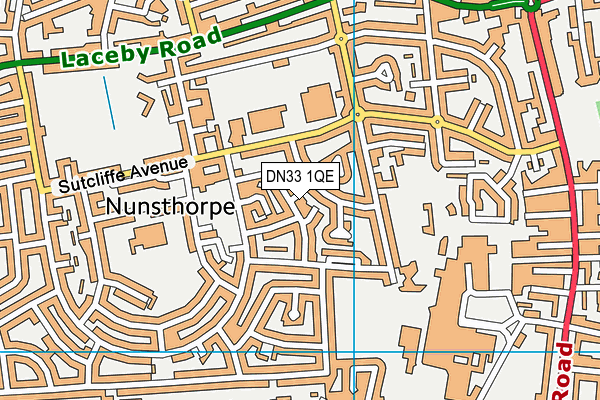 DN33 1QE map - OS VectorMap District (Ordnance Survey)