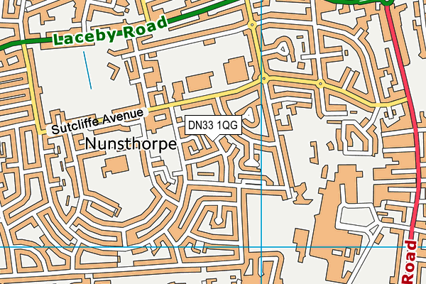 DN33 1QG map - OS VectorMap District (Ordnance Survey)