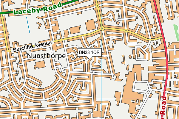DN33 1QR map - OS VectorMap District (Ordnance Survey)