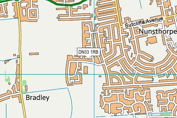 DN33 1RB map - OS VectorMap District (Ordnance Survey)