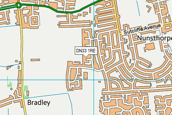 DN33 1RE map - OS VectorMap District (Ordnance Survey)