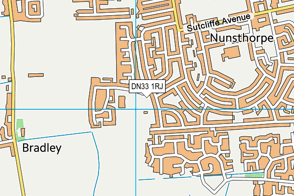 DN33 1RJ map - OS VectorMap District (Ordnance Survey)