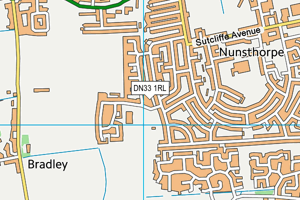 DN33 1RL map - OS VectorMap District (Ordnance Survey)