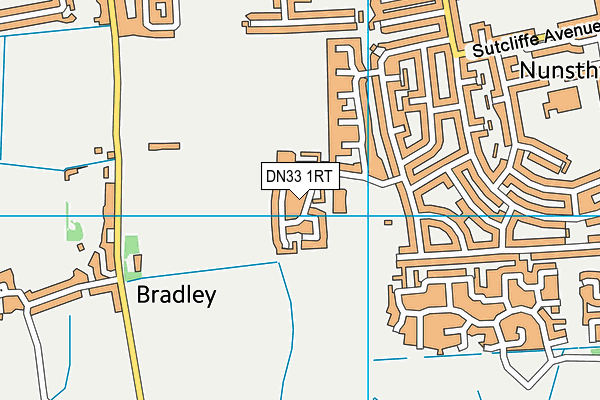 DN33 1RT map - OS VectorMap District (Ordnance Survey)