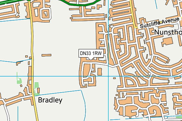 DN33 1RW map - OS VectorMap District (Ordnance Survey)