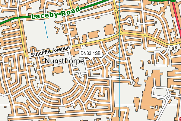 DN33 1SB map - OS VectorMap District (Ordnance Survey)