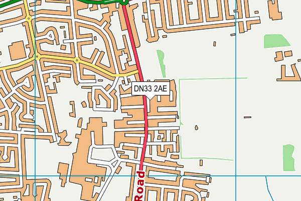 DN33 2AE map - OS VectorMap District (Ordnance Survey)