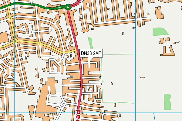 DN33 2AF map - OS VectorMap District (Ordnance Survey)