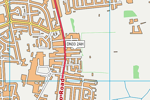 DN33 2AH map - OS VectorMap District (Ordnance Survey)