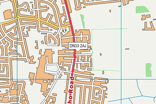DN33 2AJ map - OS VectorMap District (Ordnance Survey)