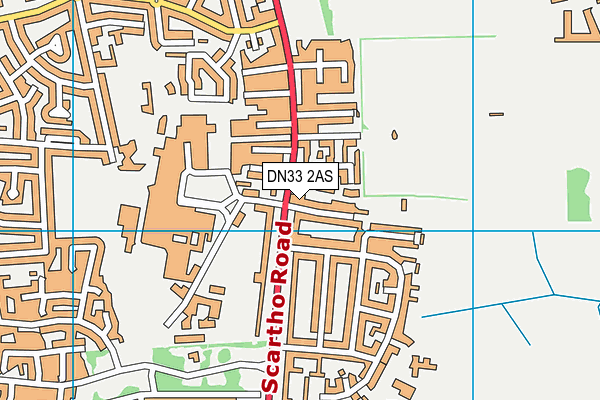 DN33 2AS map - OS VectorMap District (Ordnance Survey)