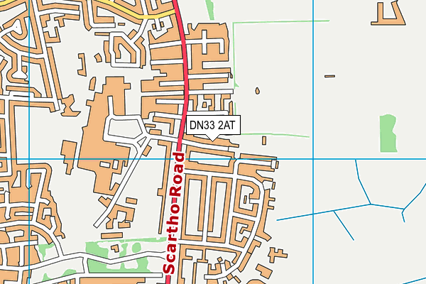 DN33 2AT map - OS VectorMap District (Ordnance Survey)