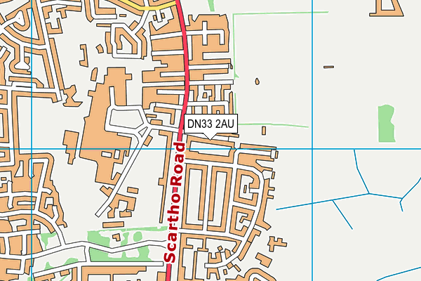 DN33 2AU map - OS VectorMap District (Ordnance Survey)