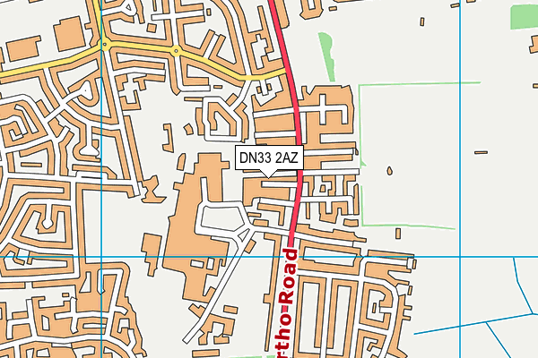 DN33 2AZ map - OS VectorMap District (Ordnance Survey)