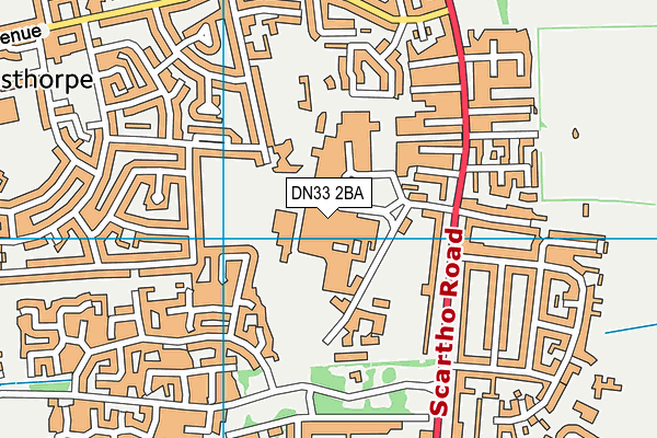 DN33 2BA map - OS VectorMap District (Ordnance Survey)