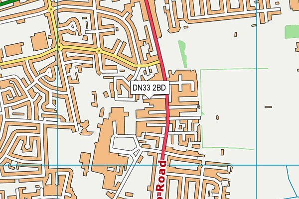 DN33 2BD map - OS VectorMap District (Ordnance Survey)