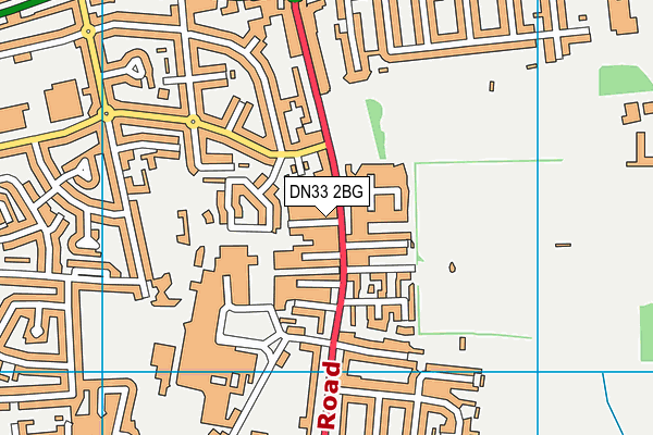 DN33 2BG map - OS VectorMap District (Ordnance Survey)