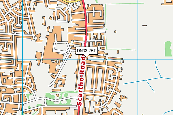 DN33 2BT map - OS VectorMap District (Ordnance Survey)