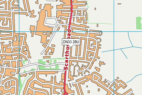 DN33 2BU map - OS VectorMap District (Ordnance Survey)