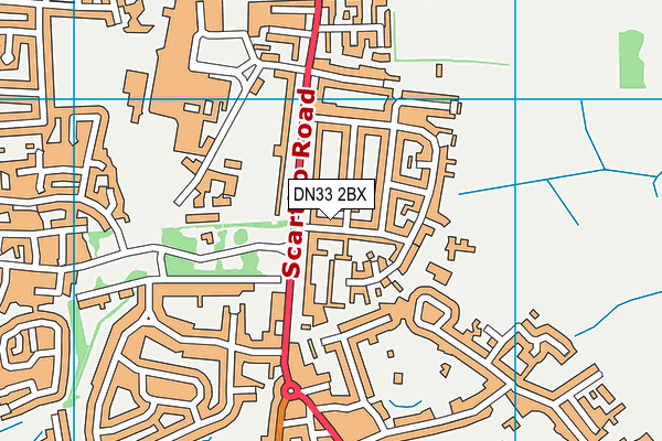 DN33 2BX map - OS VectorMap District (Ordnance Survey)
