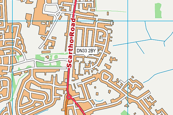 DN33 2BY map - OS VectorMap District (Ordnance Survey)