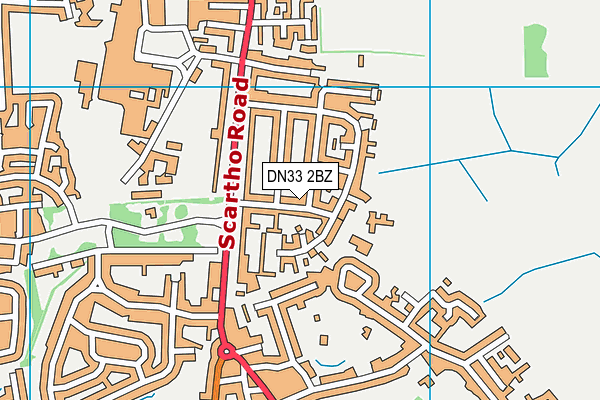 DN33 2BZ map - OS VectorMap District (Ordnance Survey)