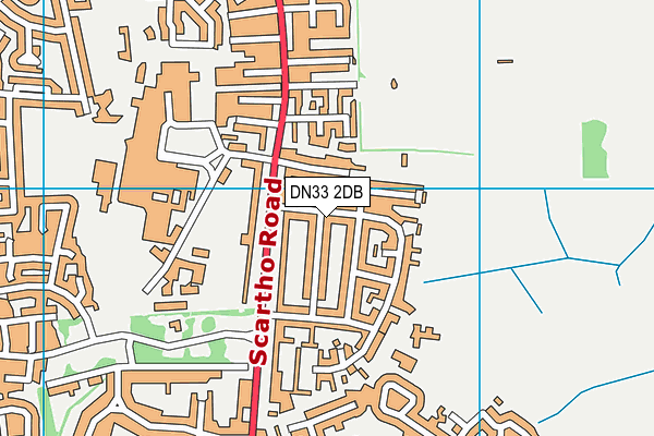DN33 2DB map - OS VectorMap District (Ordnance Survey)