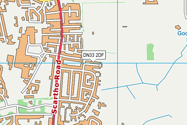 DN33 2DF map - OS VectorMap District (Ordnance Survey)