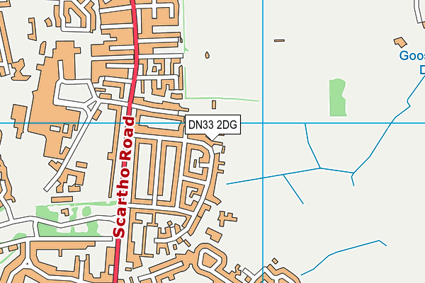 DN33 2DG map - OS VectorMap District (Ordnance Survey)