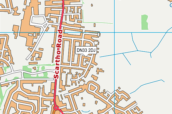 DN33 2DJ map - OS VectorMap District (Ordnance Survey)
