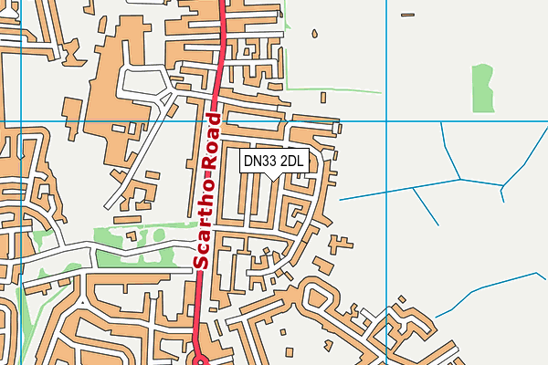 DN33 2DL map - OS VectorMap District (Ordnance Survey)
