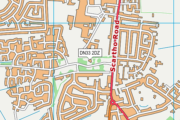 DN33 2DZ map - OS VectorMap District (Ordnance Survey)