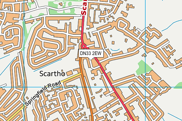 Scartho Nursery School map (DN33 2EW) - OS VectorMap District (Ordnance Survey)