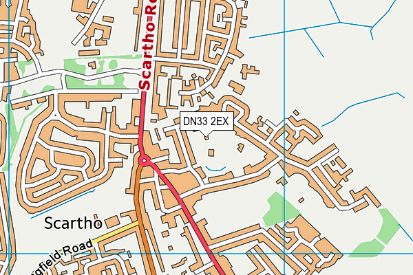 DN33 2EX map - OS VectorMap District (Ordnance Survey)