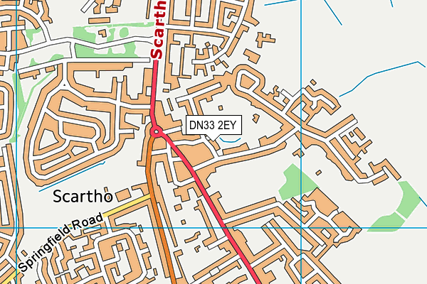 DN33 2EY map - OS VectorMap District (Ordnance Survey)
