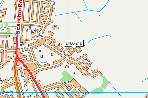 DN33 2FB map - OS VectorMap District (Ordnance Survey)