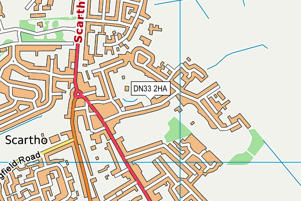 DN33 2HA map - OS VectorMap District (Ordnance Survey)